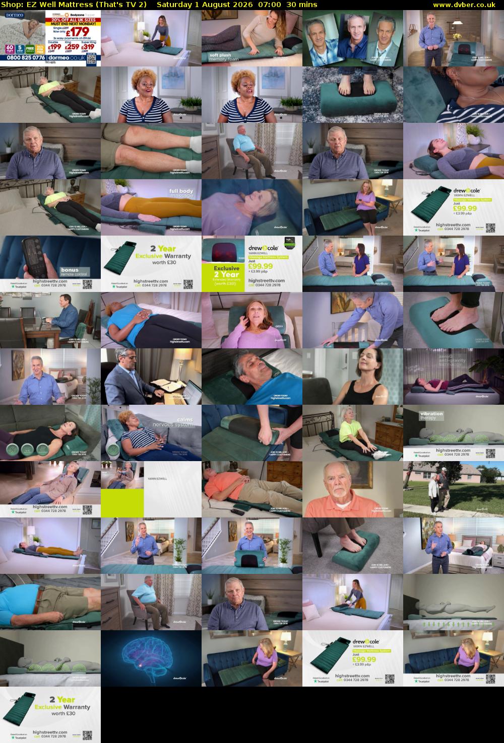 Shop: EZ Well Mattress (That's TV 2) Saturday 1 August 2026 07:00 - 07:30