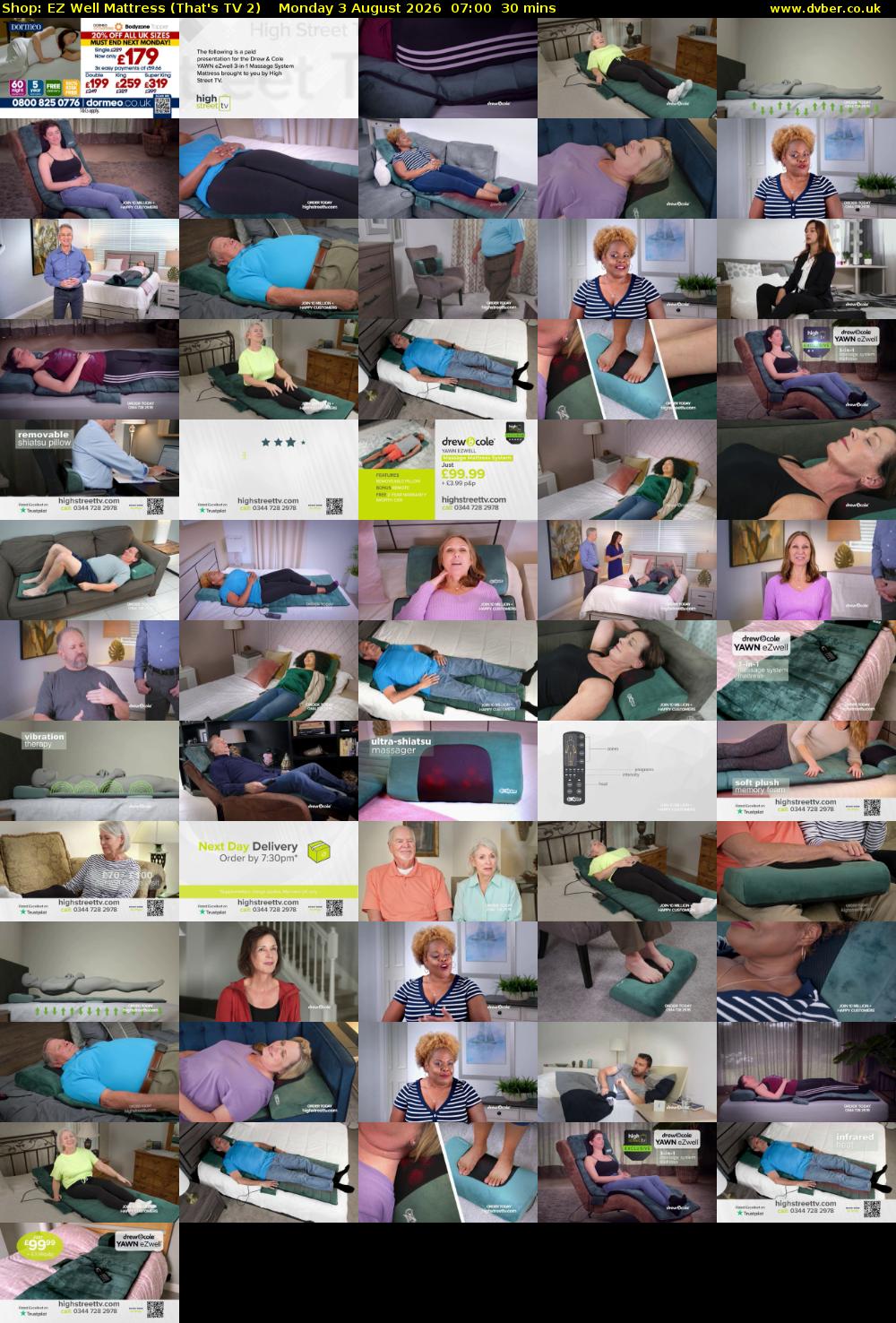 Shop: EZ Well Mattress (That's TV 2) Monday 3 August 2026 07:00 - 07:30