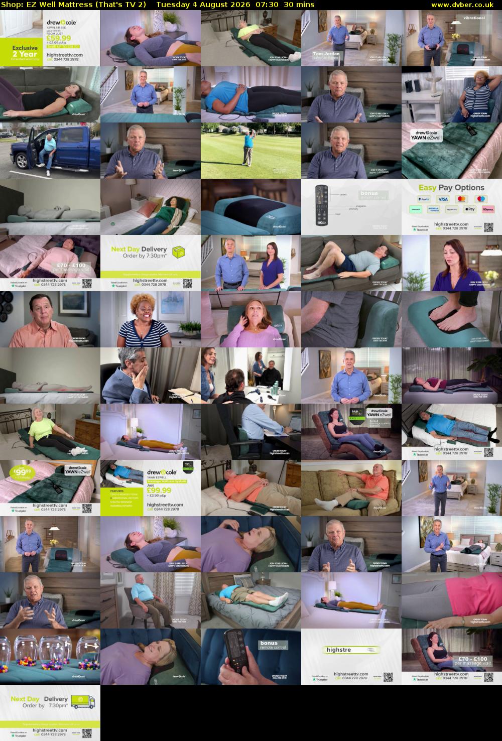 Shop: EZ Well Mattress (That's TV 2) Tuesday 4 August 2026 07:30 - 08:00