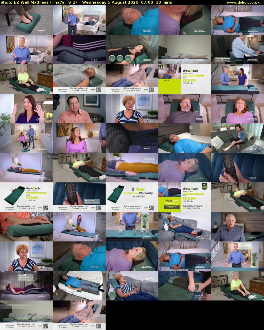 Shop: EZ Well Mattress (That's TV 2) Wednesday 5 August 2026 07:00 - 07:30