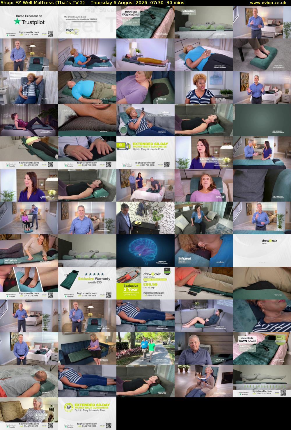 Shop: EZ Well Mattress (That's TV 2) Thursday 6 August 2026 07:30 - 08:00