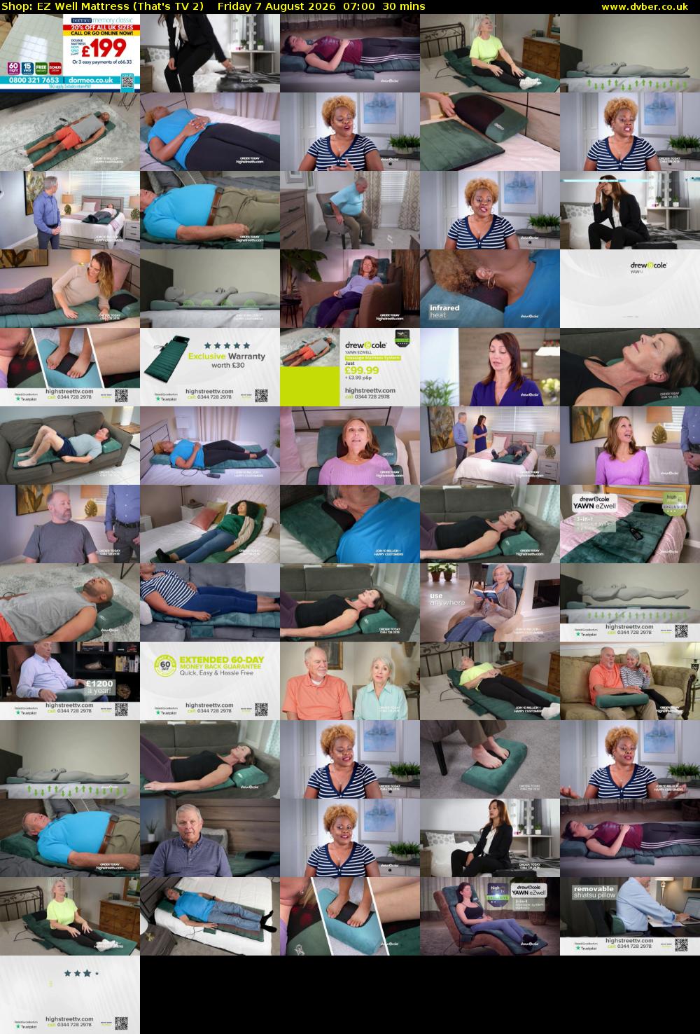 Shop: EZ Well Mattress (That's TV 2) Friday 7 August 2026 07:00 - 07:30