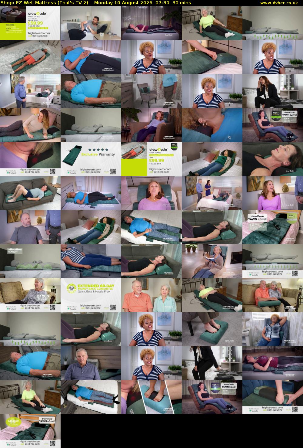 Shop: EZ Well Mattress (That's TV 2) Monday 10 August 2026 07:30 - 08:00