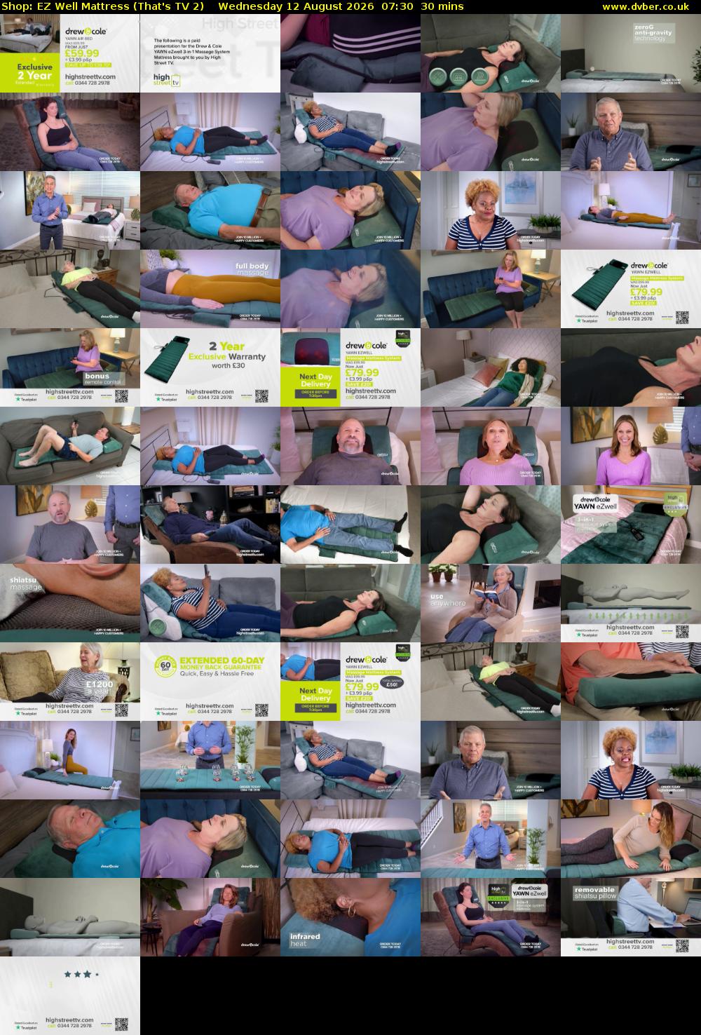 Shop: EZ Well Mattress (That's TV 2) Wednesday 12 August 2026 07:30 - 08:00