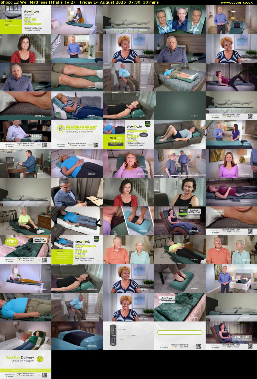 Shop: EZ Well Mattress (That's TV 2) Friday 14 August 2026 07:30 - 08:00