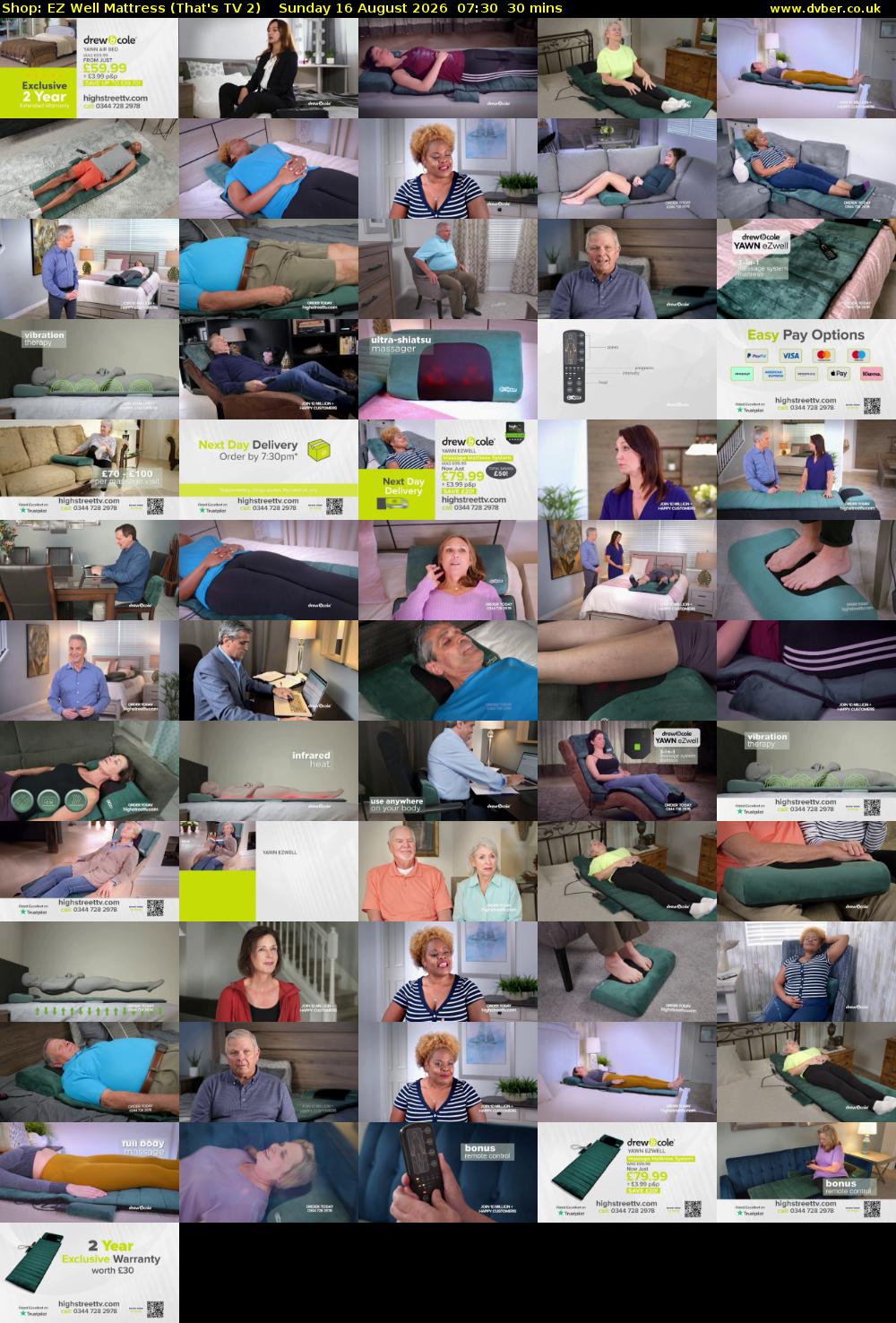 Shop: EZ Well Mattress (That's TV 2) Sunday 16 August 2026 07:30 - 08:00