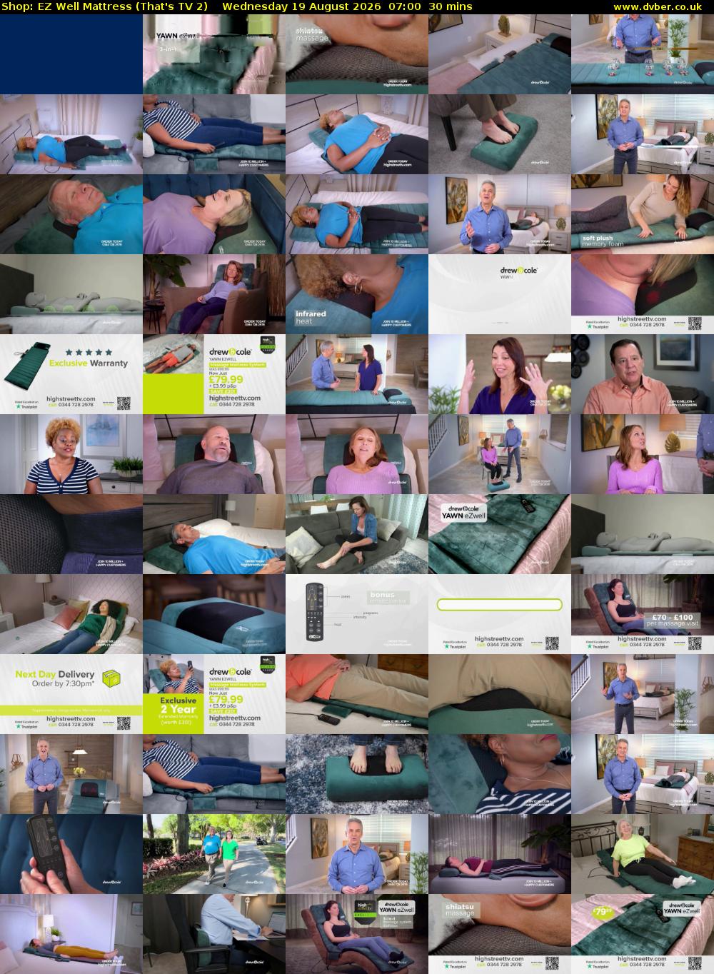 Shop: EZ Well Mattress (That's TV 2) Wednesday 19 August 2026 07:00 - 07:30