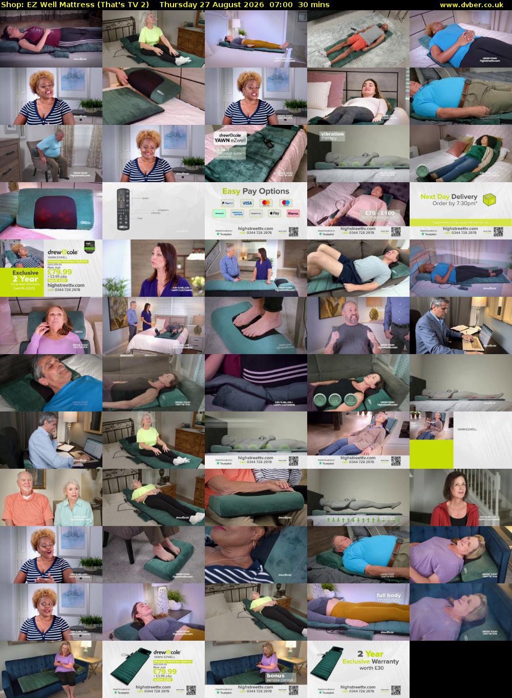 Shop: EZ Well Mattress (That's TV 2) Thursday 27 August 2026 07:00 - 07:30