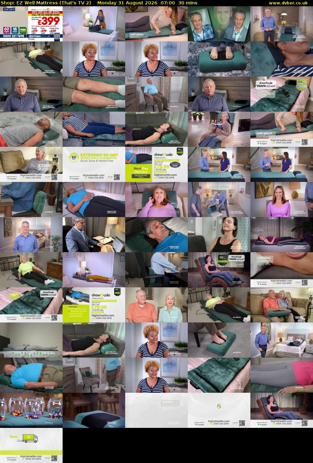 Shop: EZ Well Mattress (That's TV 2) Monday 31 August 2026 07:00 - 07:30