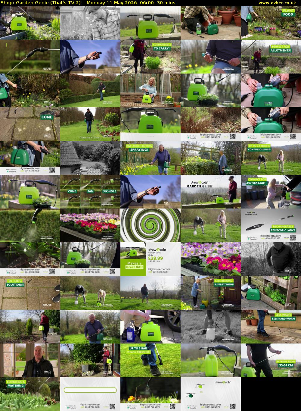 Shop: Garden Genie (That's TV 2) Monday 11 May 2026 06:00 - 06:30