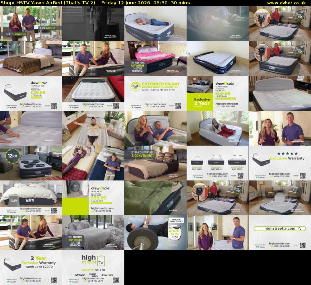 Shop: HSTV Yawn AirBed (That's TV 2) Friday 12 June 2026 06:30 - 07:00