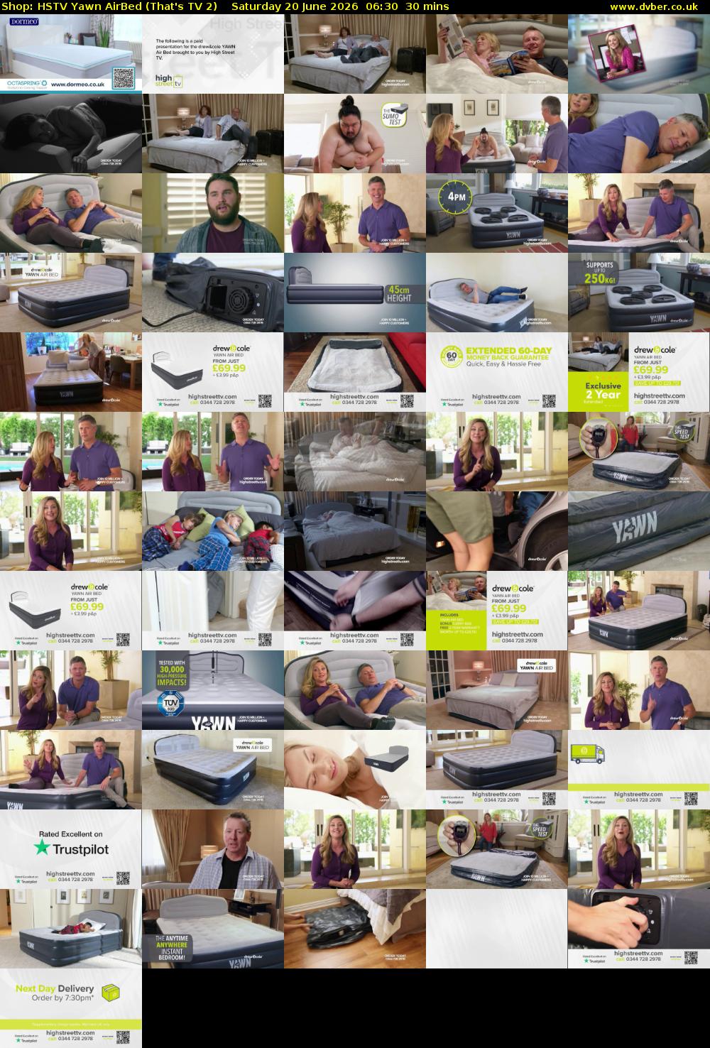 Shop: HSTV Yawn AirBed (That's TV 2) Saturday 20 June 2026 06:30 - 07:00