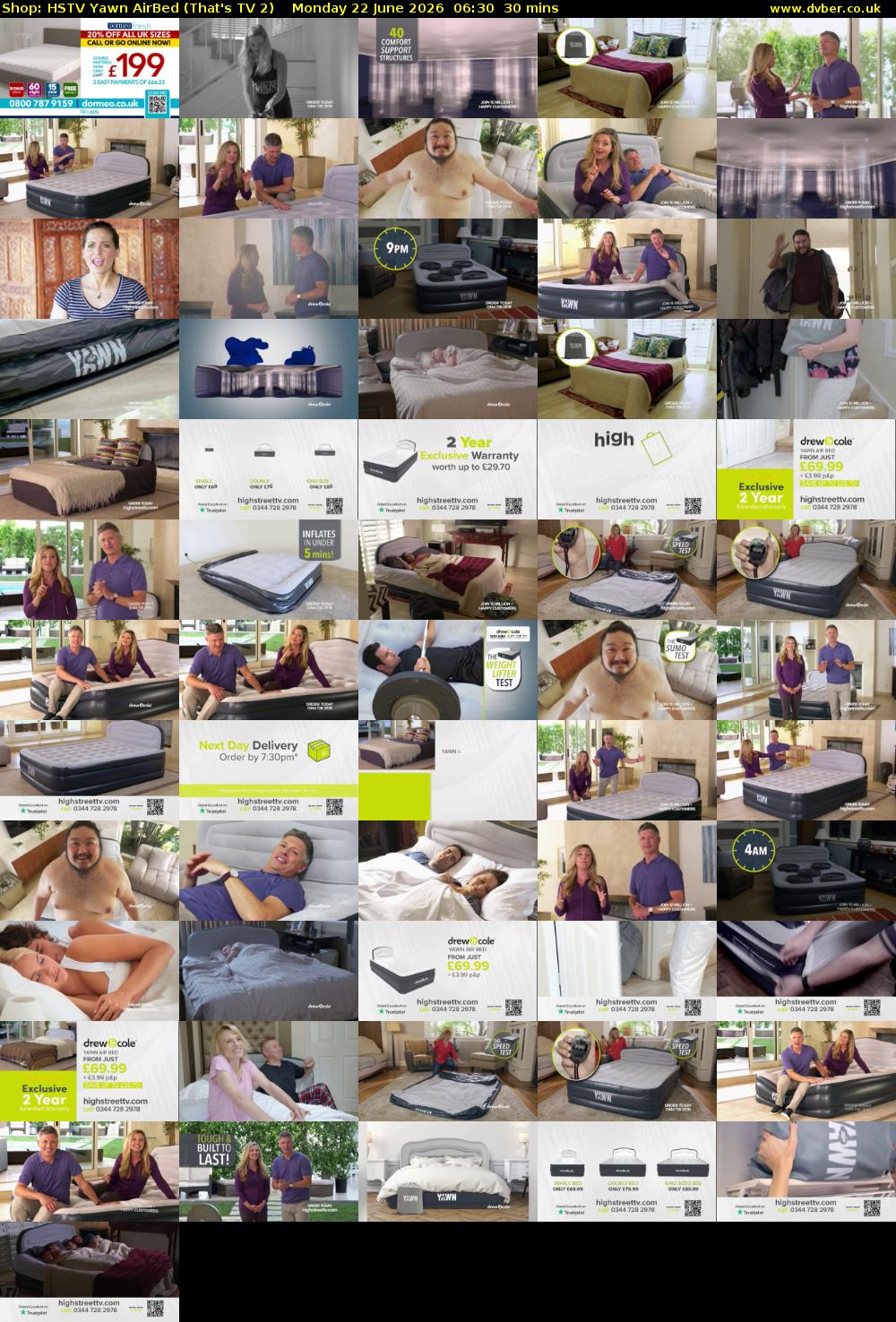 Shop: HSTV Yawn AirBed (That's TV 2) Monday 22 June 2026 06:30 - 07:00