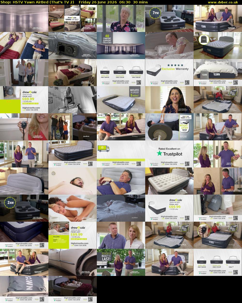 Shop: HSTV Yawn AirBed (That's TV 2) Friday 26 June 2026 06:30 - 07:00
