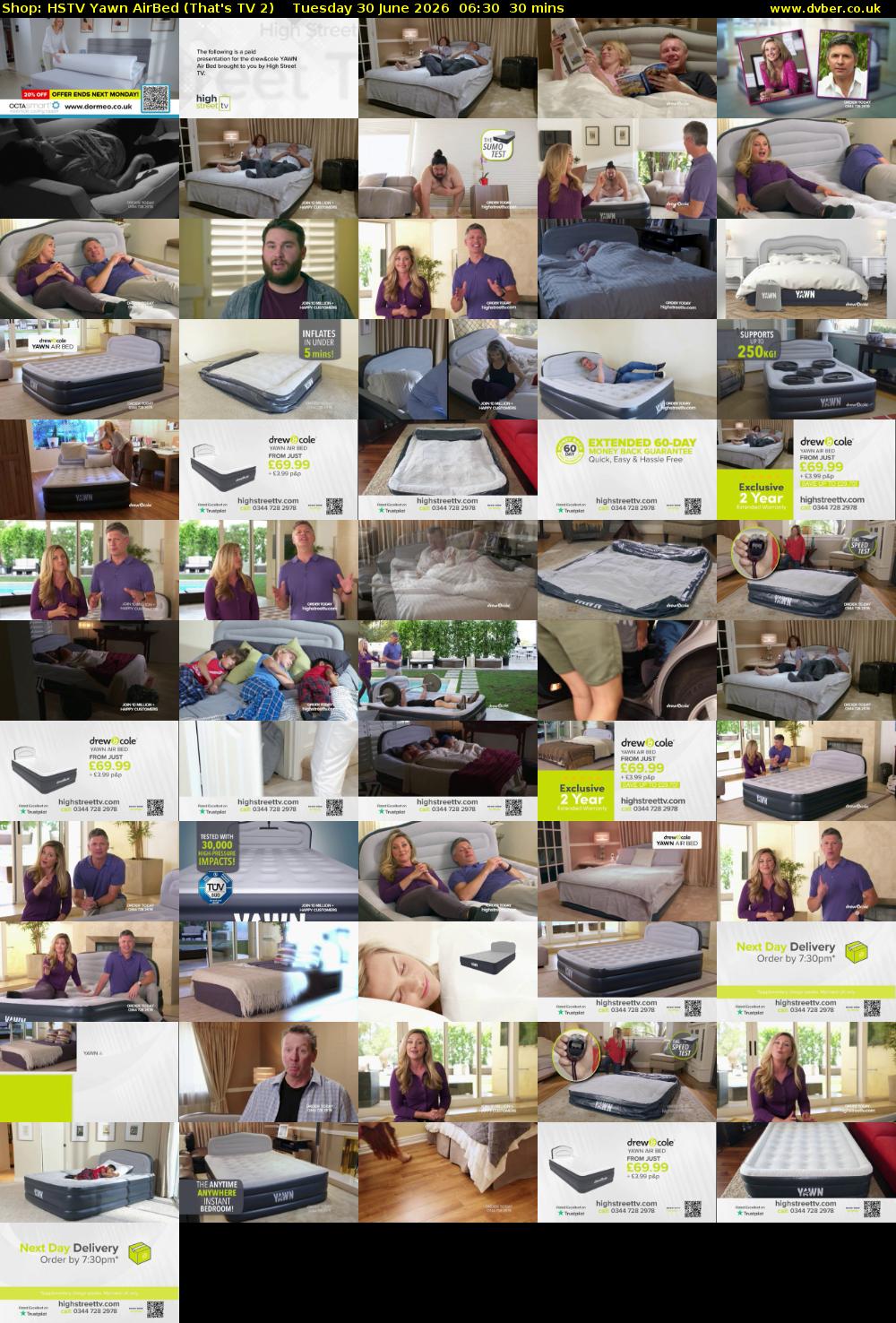 Shop: HSTV Yawn AirBed (That's TV 2) Tuesday 30 June 2026 06:30 - 07:00
