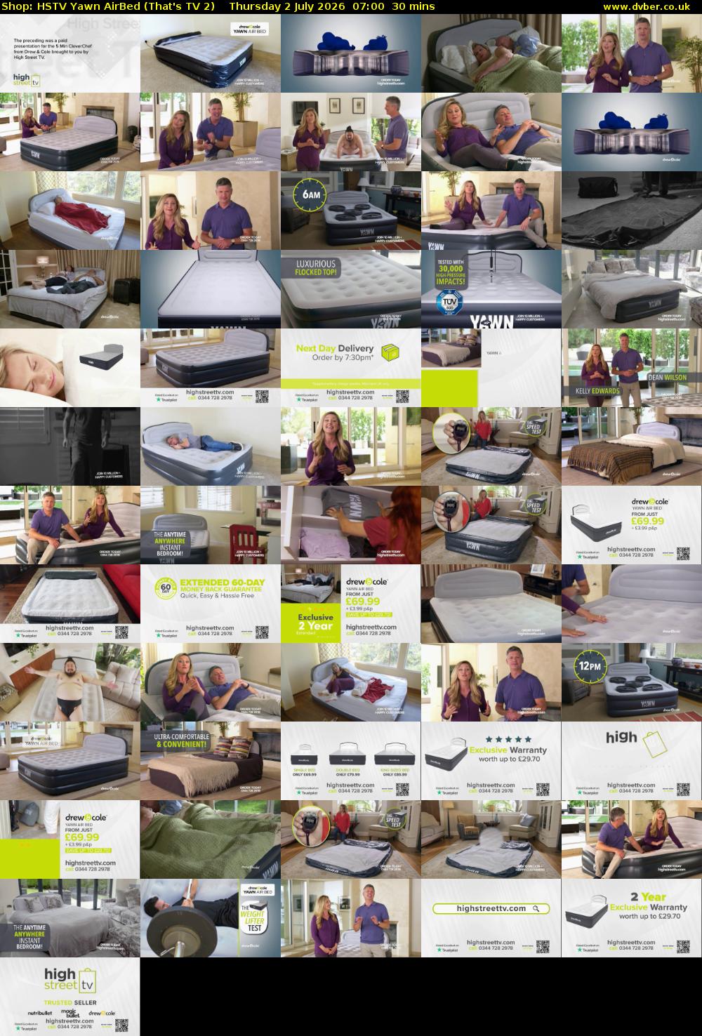Shop: HSTV Yawn AirBed (That's TV 2) Thursday 2 July 2026 07:00 - 07:30