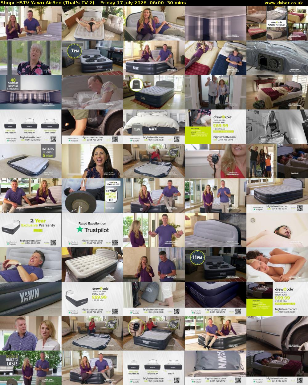 Shop: HSTV Yawn AirBed (That's TV 2) Friday 17 July 2026 06:00 - 06:30