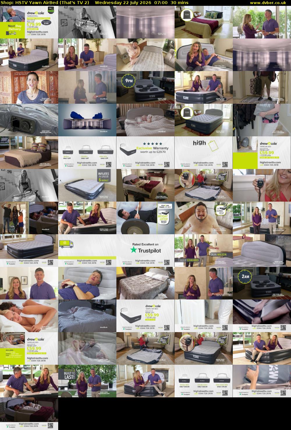 Shop: HSTV Yawn AirBed (That's TV 2) Wednesday 22 July 2026 07:00 - 07:30