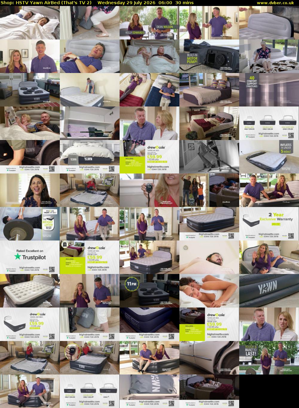 Shop: HSTV Yawn AirBed (That's TV 2) Wednesday 29 July 2026 06:00 - 06:30