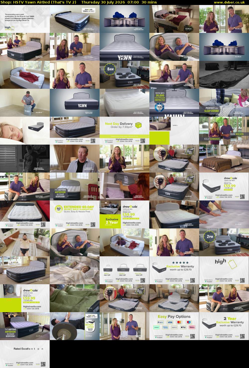 Shop: HSTV Yawn AirBed (That's TV 2) Thursday 30 July 2026 07:00 - 07:30