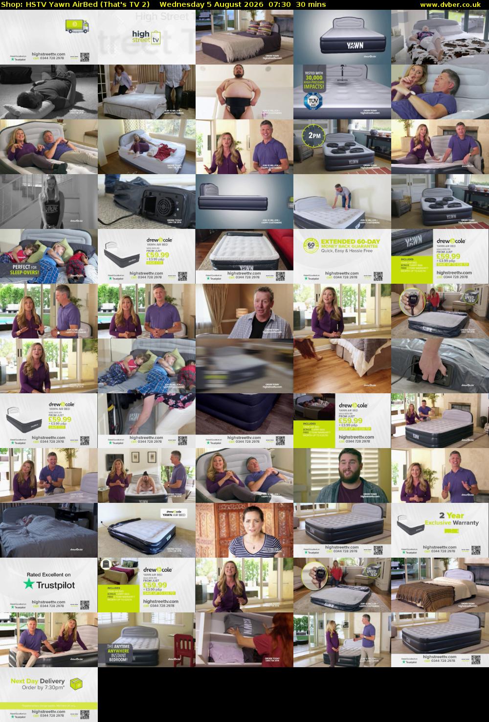 Shop: HSTV Yawn AirBed (That's TV 2) Wednesday 5 August 2026 07:30 - 08:00