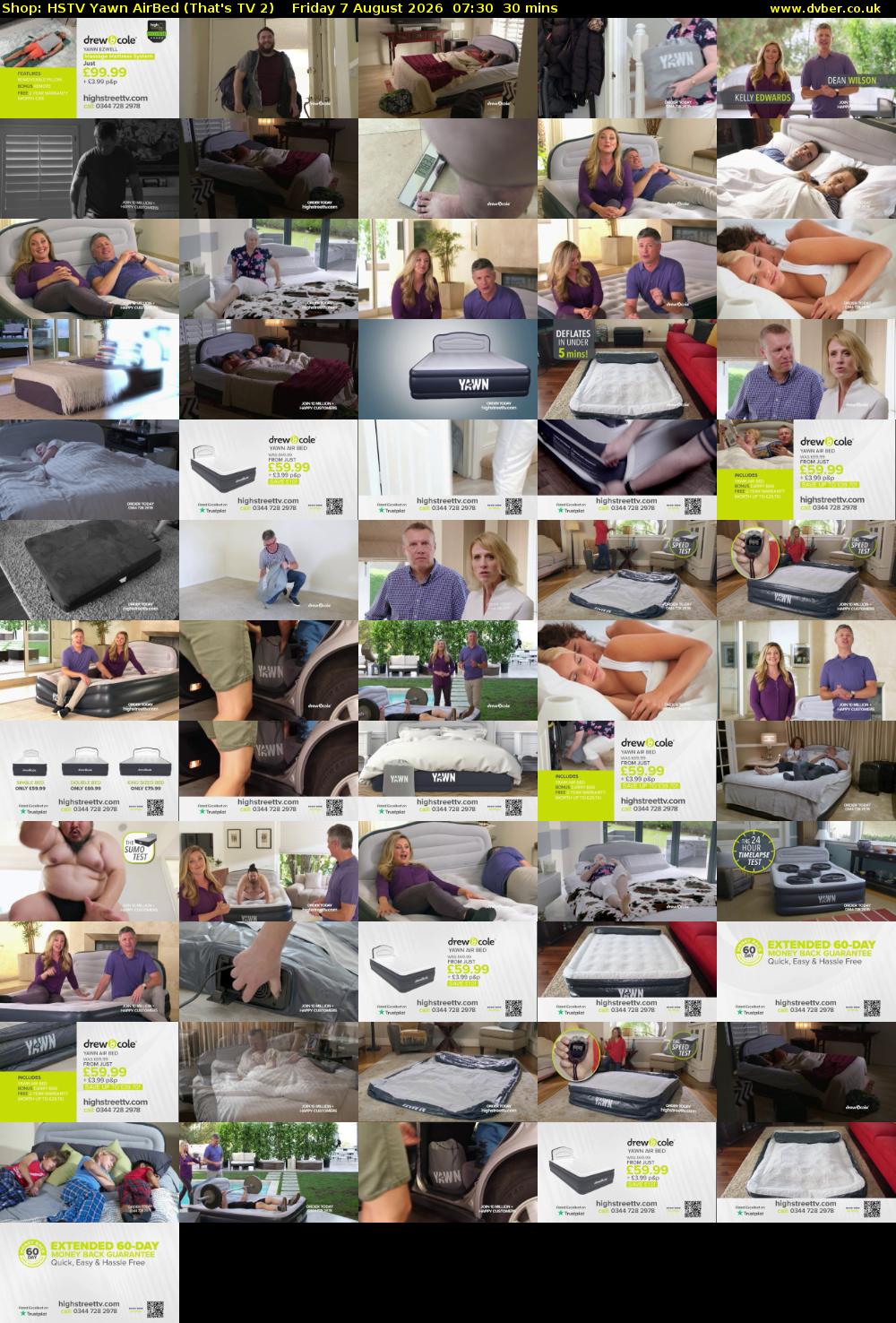 Shop: HSTV Yawn AirBed (That's TV 2) Friday 7 August 2026 07:30 - 08:00