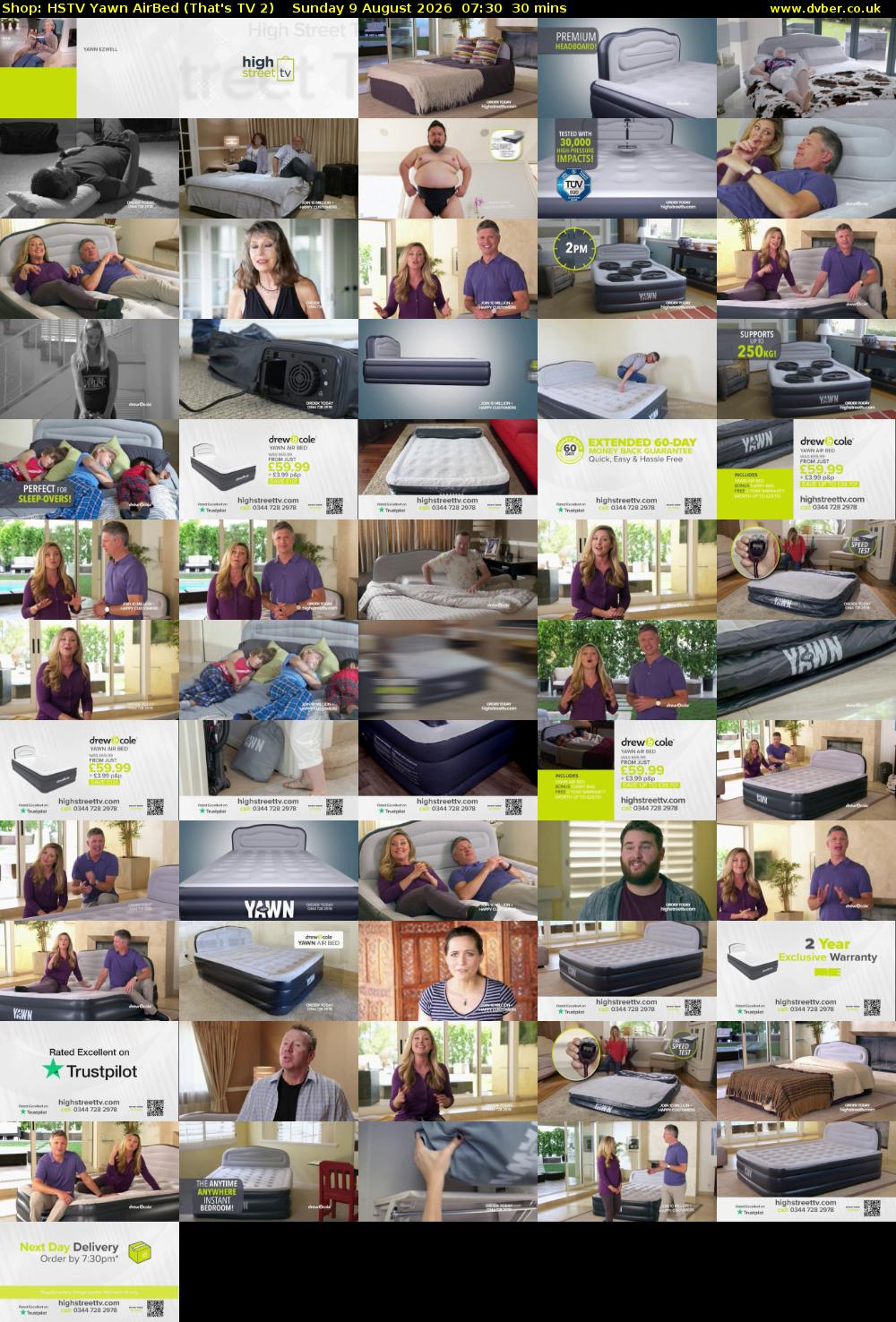 Shop: HSTV Yawn AirBed (That's TV 2) Sunday 9 August 2026 07:30 - 08:00