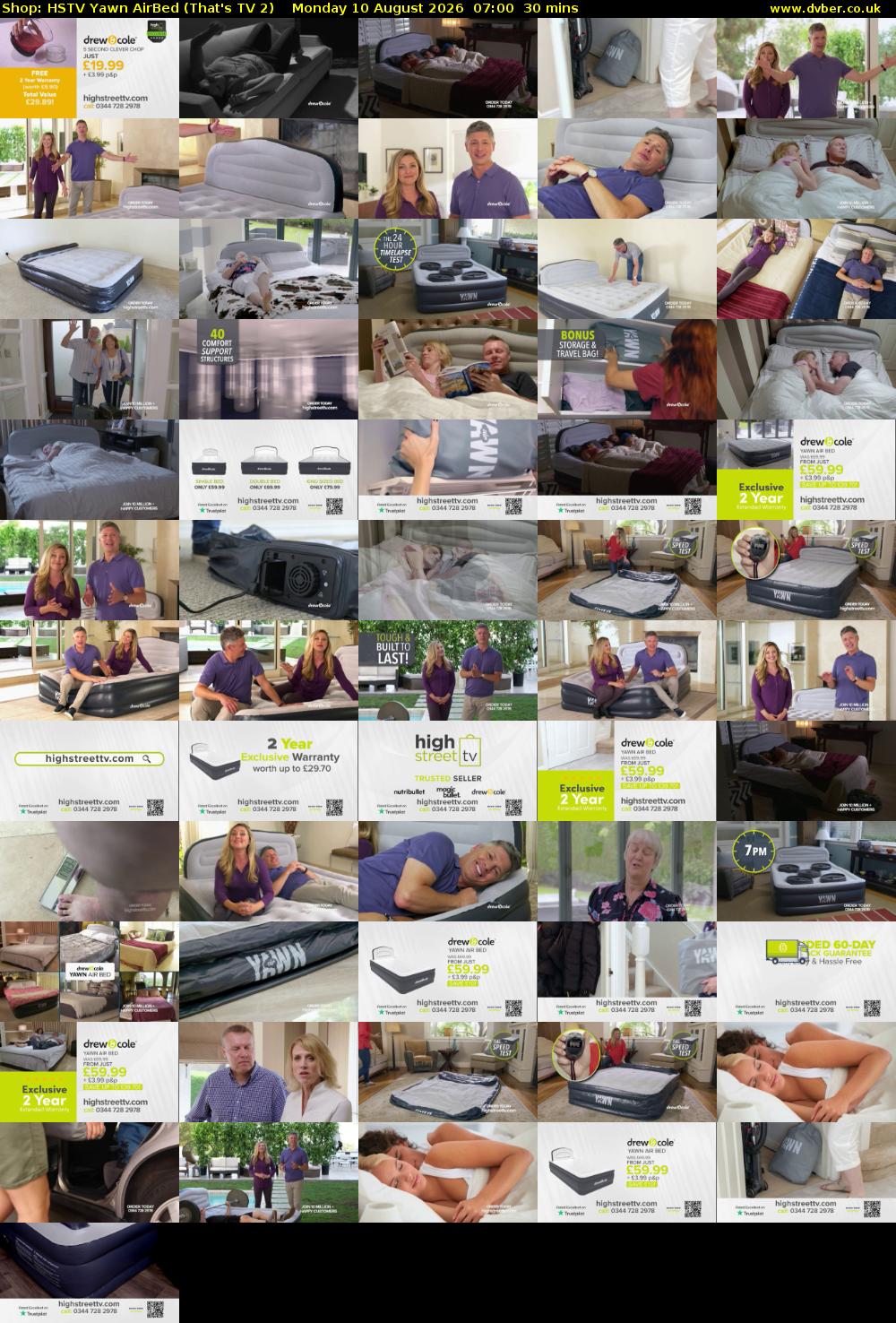 Shop: HSTV Yawn AirBed (That's TV 2) Monday 10 August 2026 07:00 - 07:30