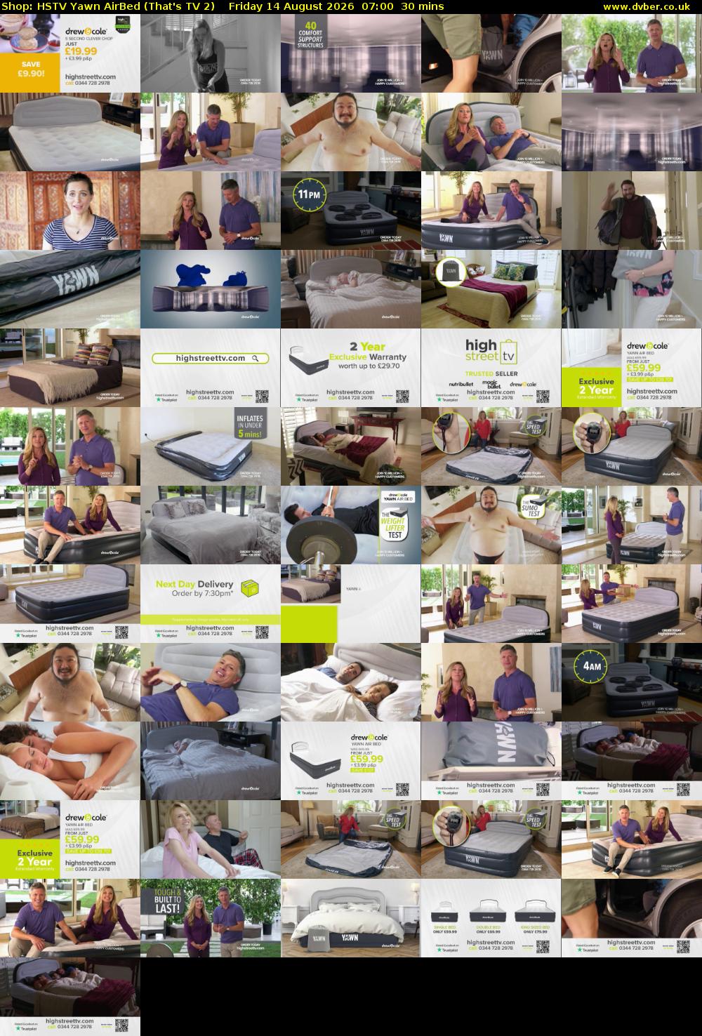 Shop: HSTV Yawn AirBed (That's TV 2) Friday 14 August 2026 07:00 - 07:30