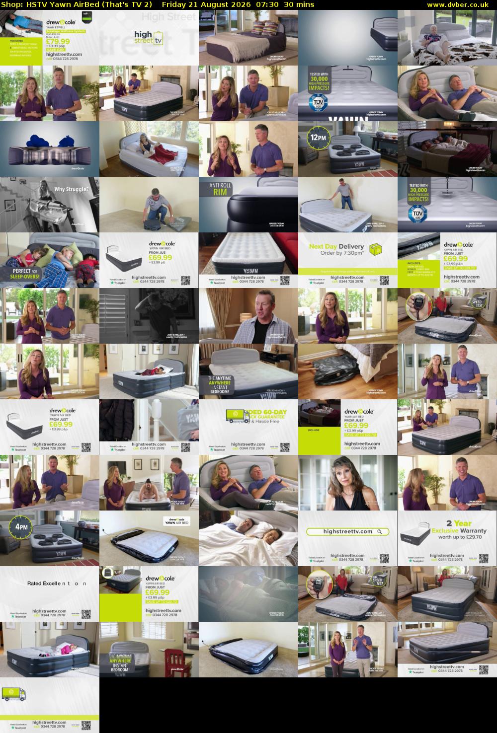 Shop: HSTV Yawn AirBed (That's TV 2) Friday 21 August 2026 07:30 - 08:00