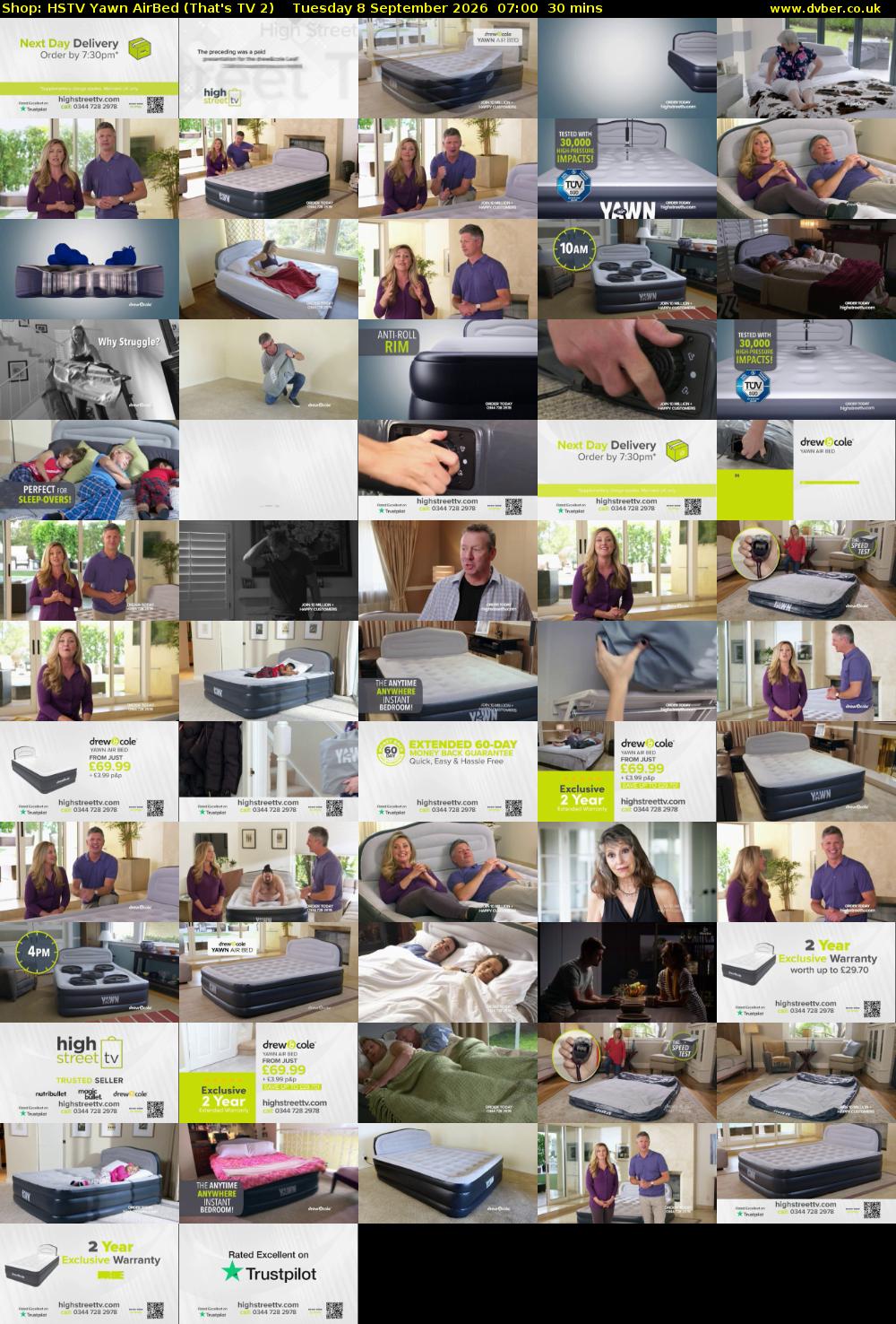 Shop: HSTV Yawn AirBed (That's TV 2) Tuesday 8 September 2026 07:00 - 07:30