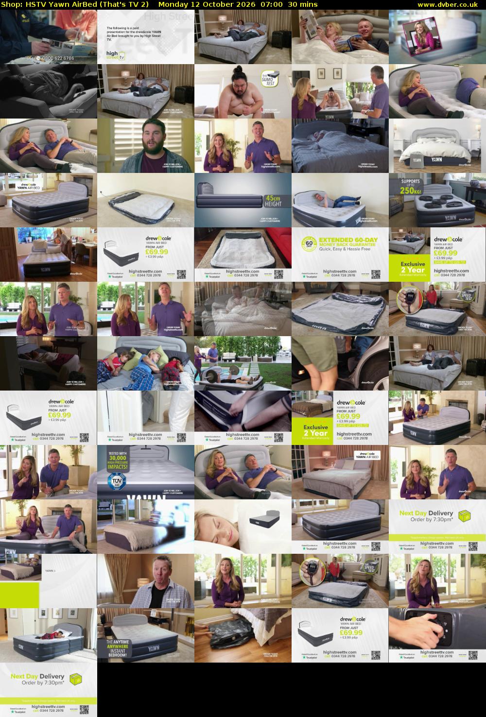 Shop: HSTV Yawn AirBed (That's TV 2) Monday 12 October 2026 07:00 - 07:30