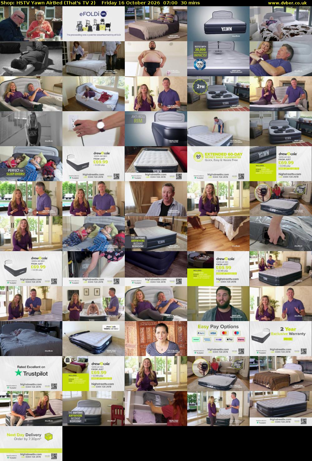 Shop: HSTV Yawn AirBed (That's TV 2) Friday 16 October 2026 07:00 - 07:30
