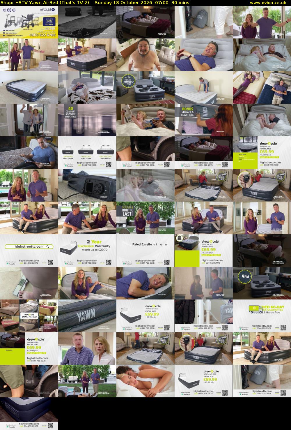 Shop: HSTV Yawn AirBed (That's TV 2) Sunday 18 October 2026 07:00 - 07:30