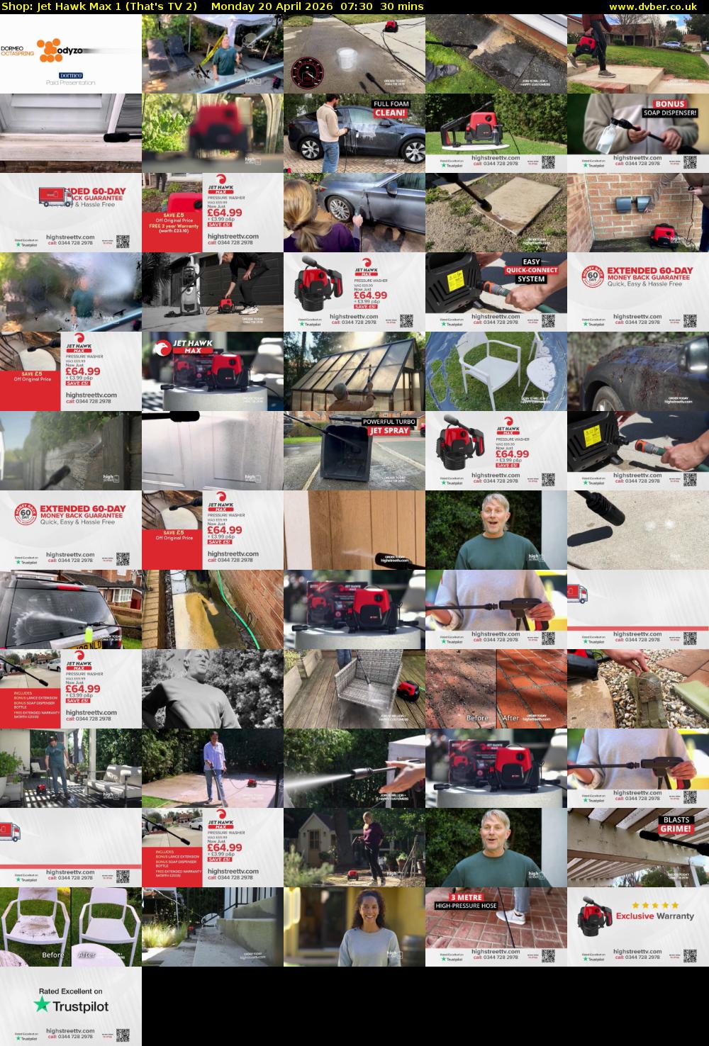 Shop: Jet Hawk Max 1 (That's TV 2) Monday 20 April 2026 07:30 - 08:00