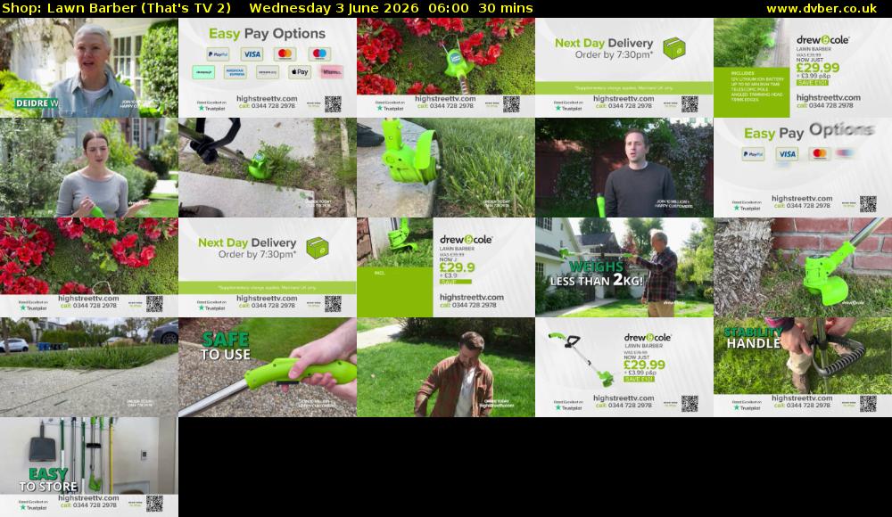 Shop: Lawn Barber (That's TV 2) Wednesday 3 June 2026 06:00 - 06:30