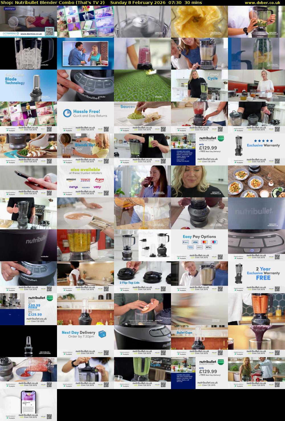 Shop: Nutribullet Blender Combo (That's TV 2) Sunday 8 February 2026 07:30 - 08:00