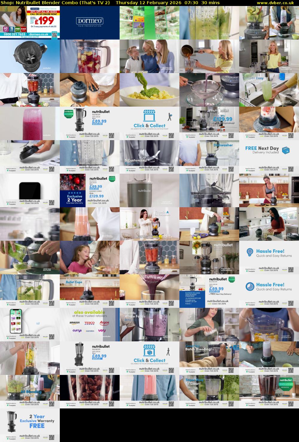 Shop: Nutribullet Blender Combo (That's TV 2) Thursday 12 February 2026 07:30 - 08:00