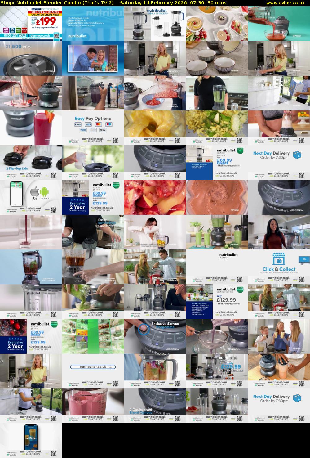 Shop: Nutribullet Blender Combo (That's TV 2) Saturday 14 February 2026 07:30 - 08:00