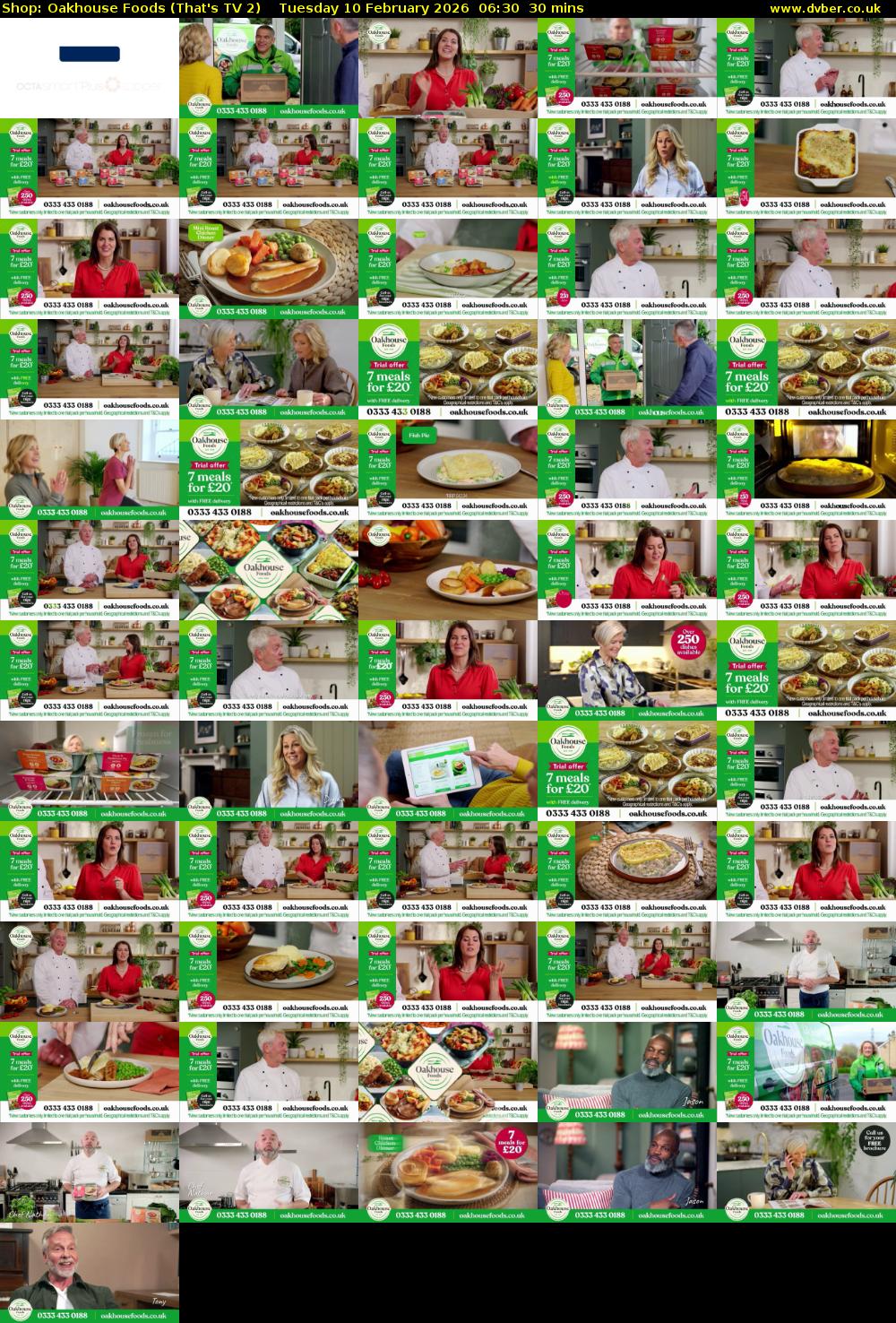 Shop: Oakhouse Foods (That's TV 2) Tuesday 10 February 2026 06:30 - 07:00