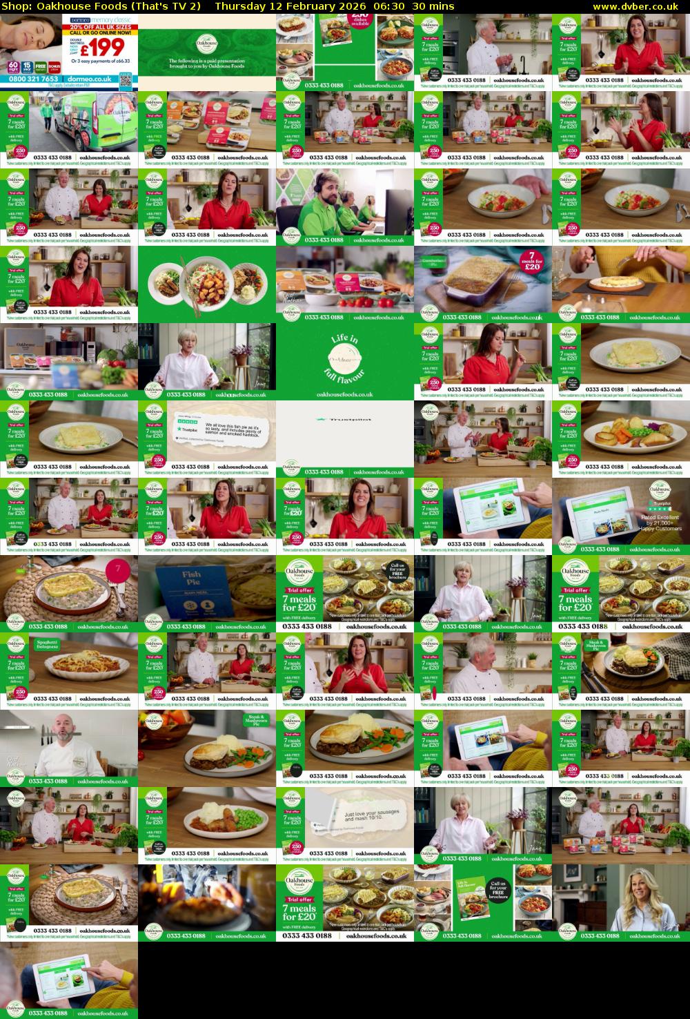 Shop: Oakhouse Foods (That's TV 2) Thursday 12 February 2026 06:30 - 07:00