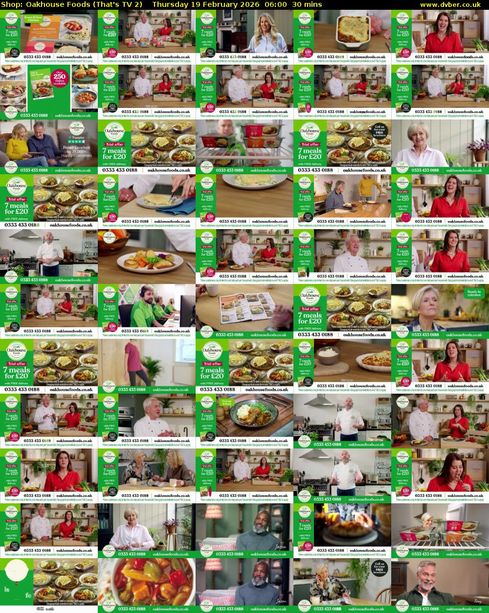 Shop: Oakhouse Foods (That's TV 2) Thursday 19 February 2026 06:00 - 06:30