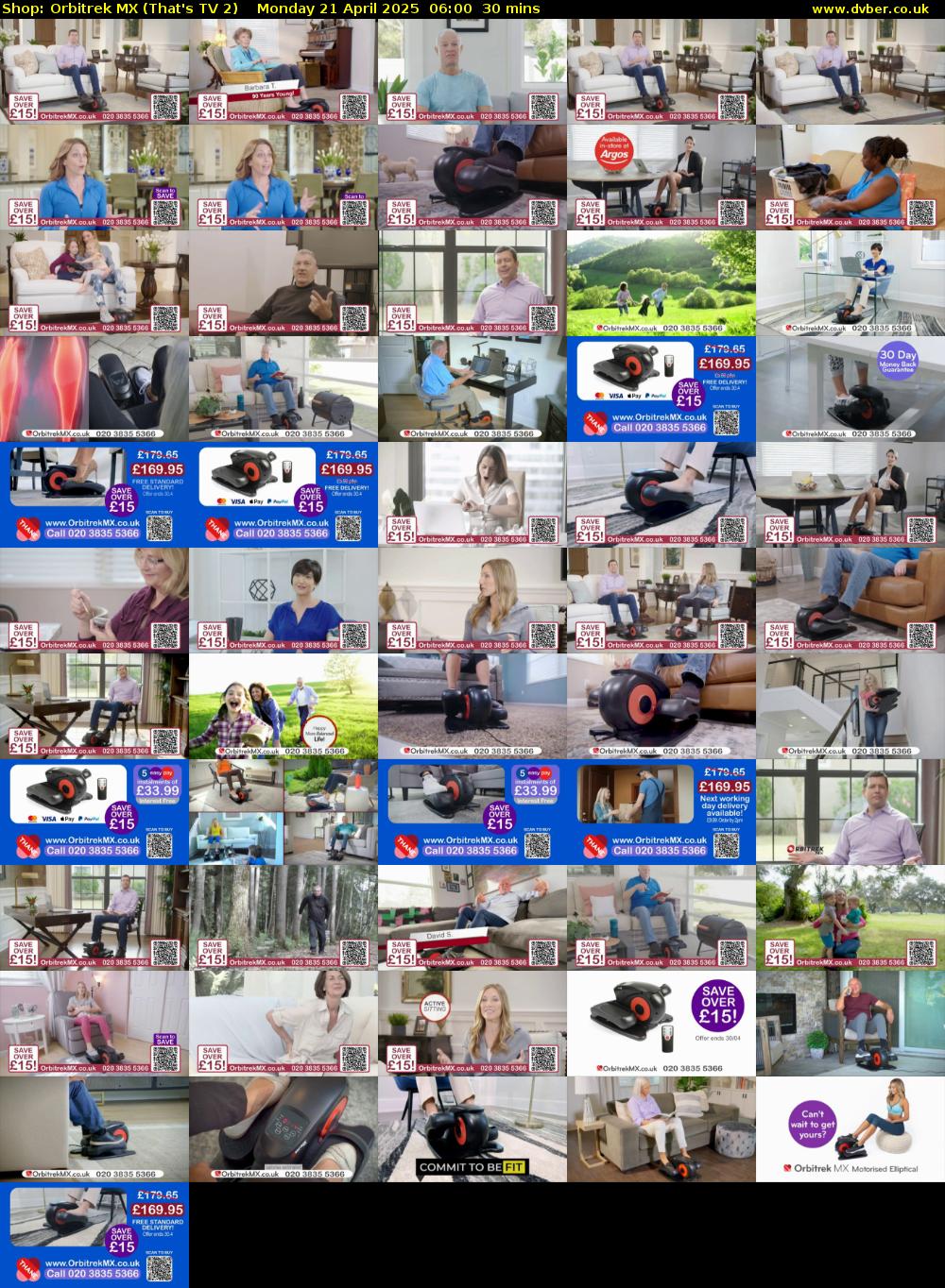 Shop: Orbitrek MX (That's TV 2) Monday 21 April 2025 06:00 - 06:30