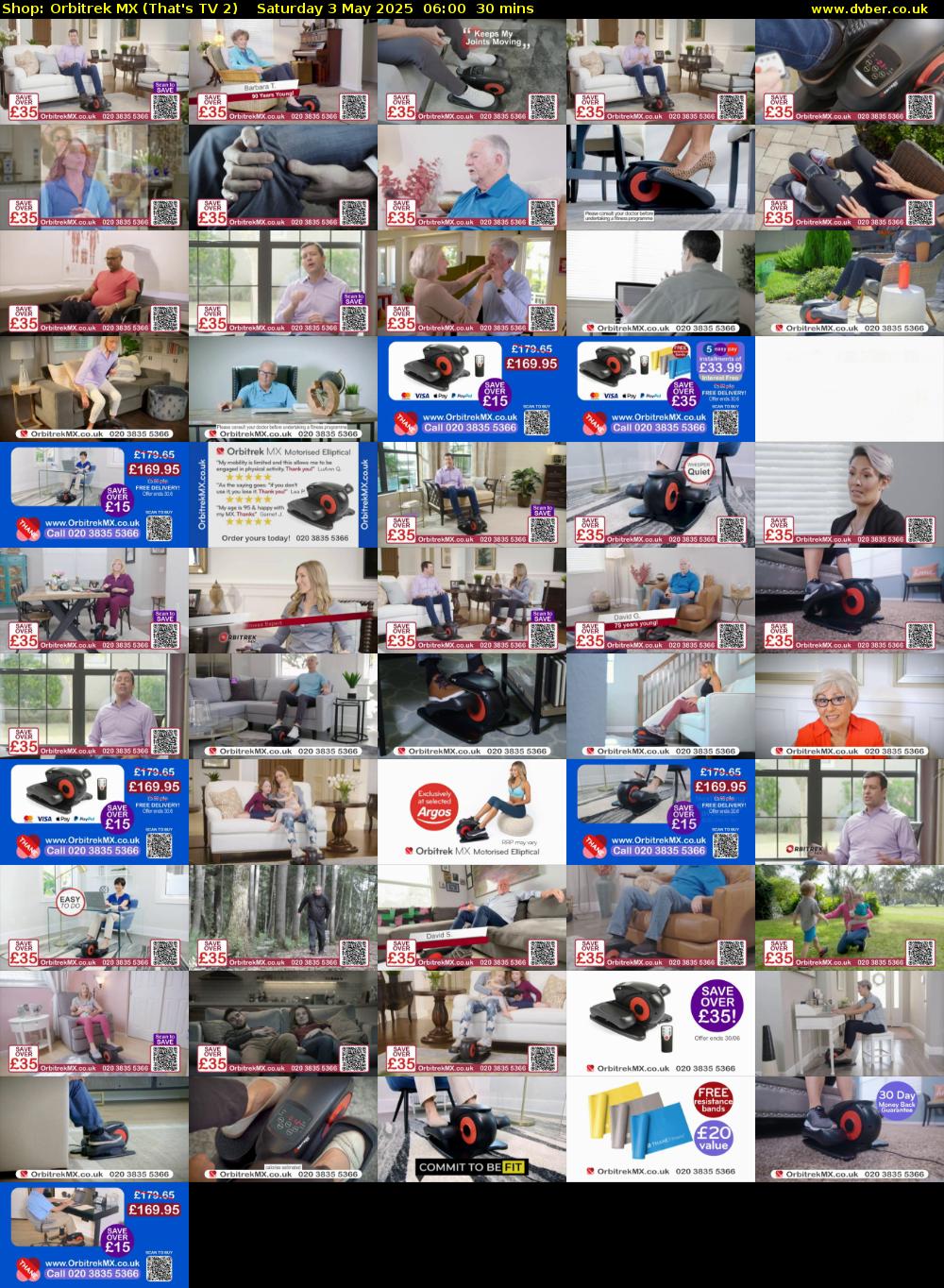 Shop: Orbitrek MX (That's TV 2) Saturday 3 May 2025 06:00 - 06:30