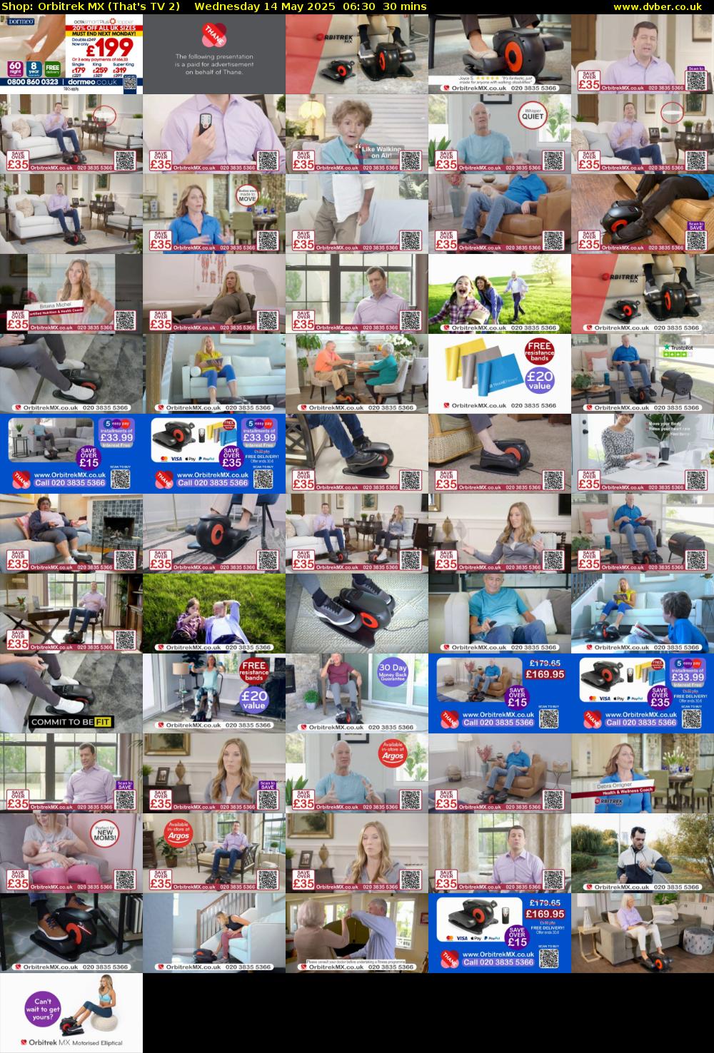 Shop: Orbitrek MX (That's TV 2) Wednesday 14 May 2025 06:30 - 07:00