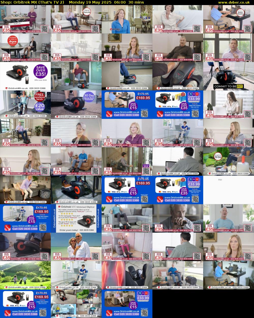 Shop: Orbitrek MX (That's TV 2) Monday 19 May 2025 06:00 - 06:30
