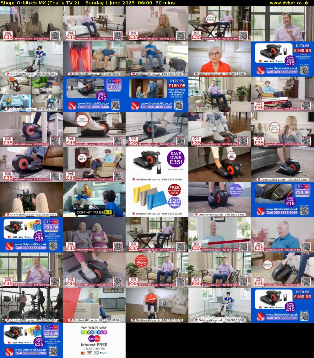Shop: Orbitrek MX (That's TV 2) Sunday 1 June 2025 06:00 - 06:30