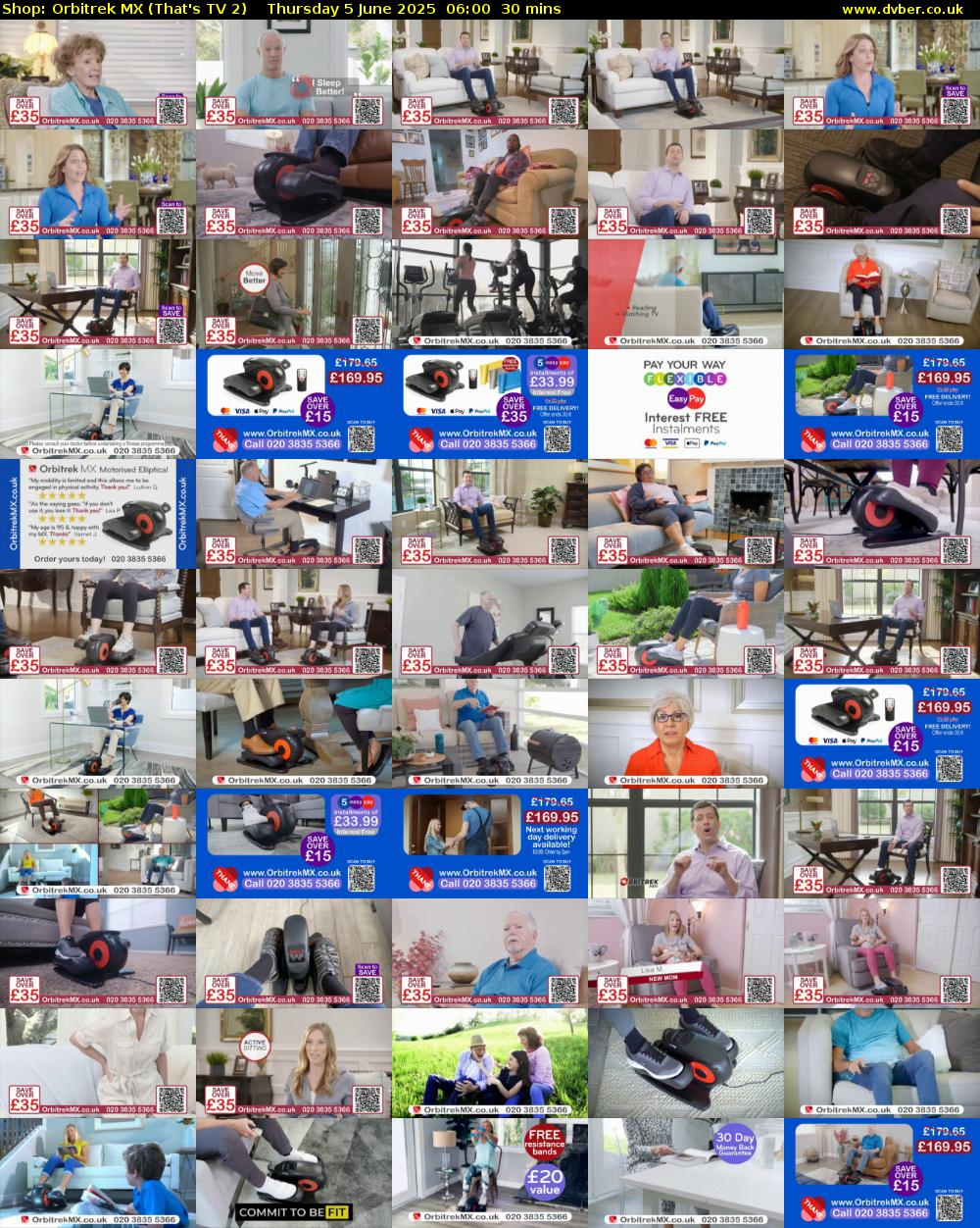Shop: Orbitrek MX (That's TV 2) Thursday 5 June 2025 06:00 - 06:30