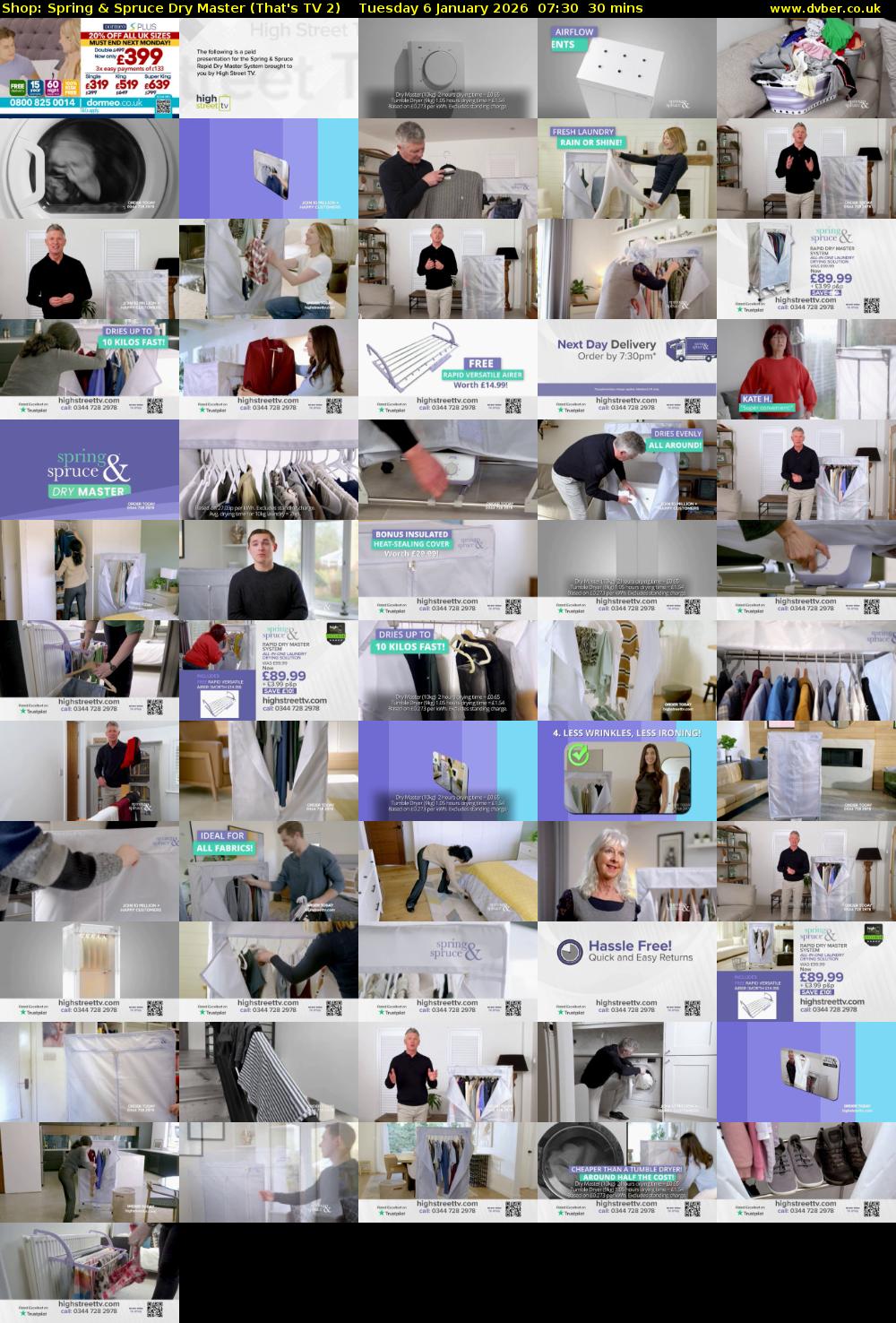 Shop: Spring & Spruce Dry Master (That's TV 2) Tuesday 6 January 2026 07:30 - 08:00