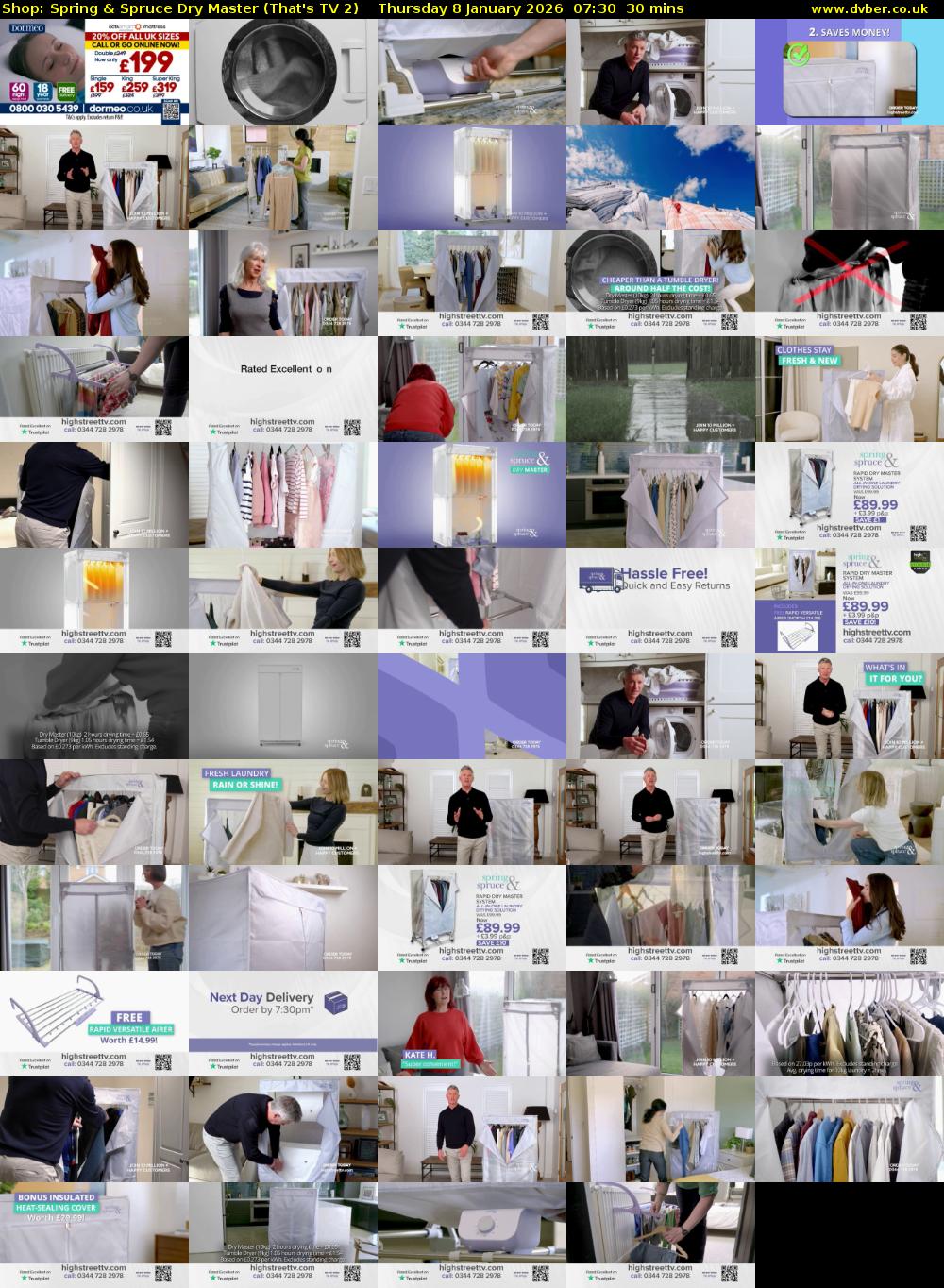 Shop: Spring & Spruce Dry Master (That's TV 2) Thursday 8 January 2026 07:30 - 08:00